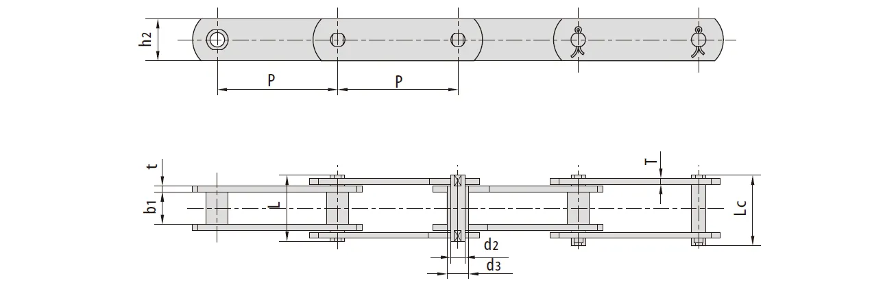 FV Series Conveyor Chains FV40 FV63 FV90 FV112 FV140 FV180 FV250 FV315 Chain