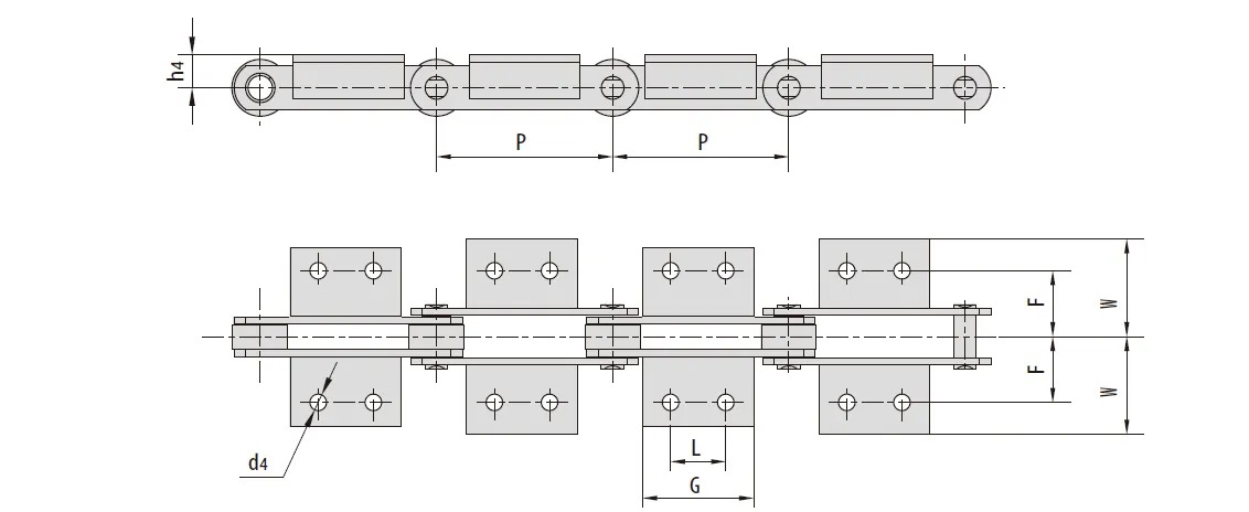 FV Series Conveyor Chains FV40 FV63 FV90 FV112 FV140 FV180 FV250 FV315 Chain