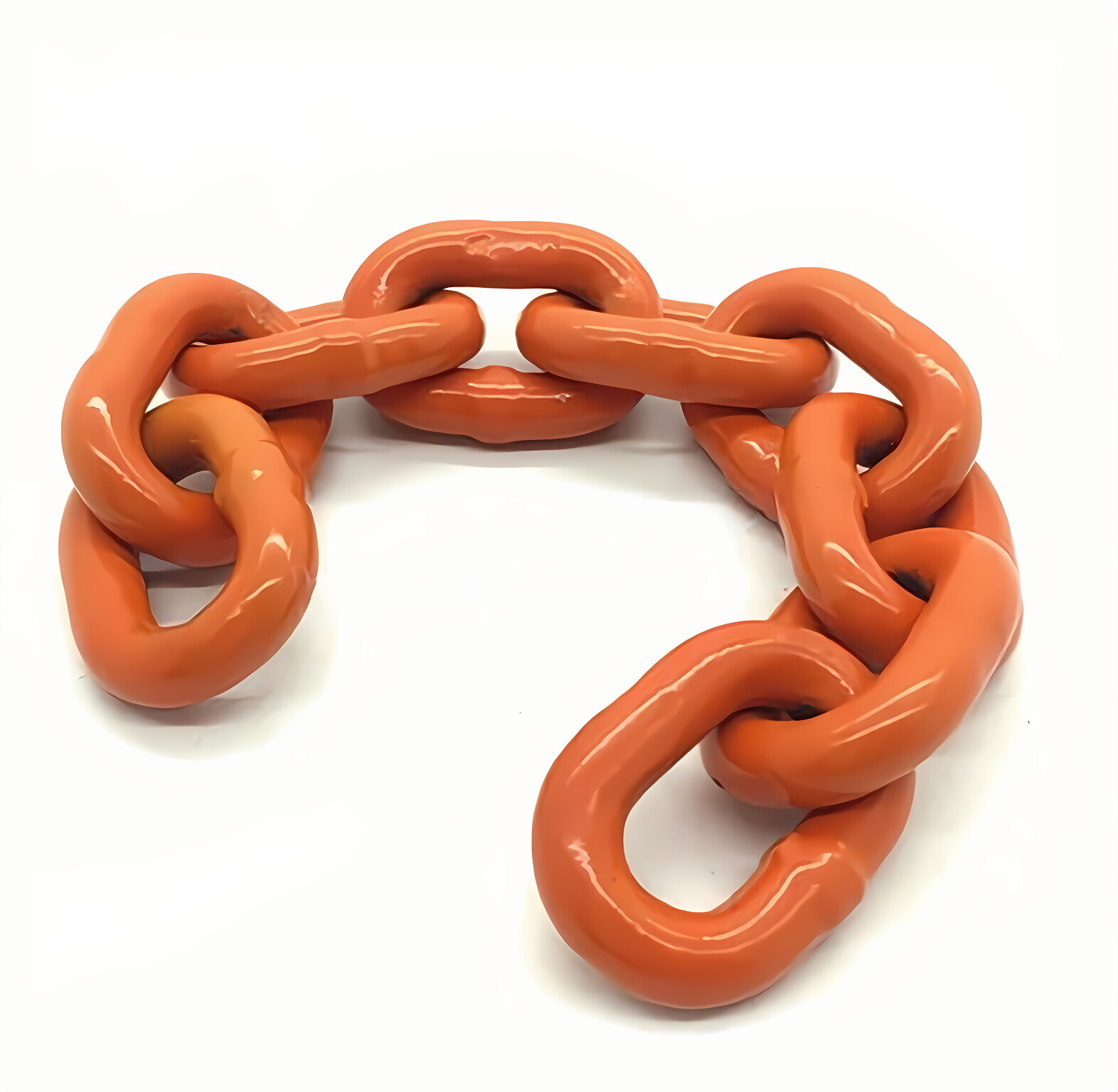 G100 Orange Plastic Coated Link Chain