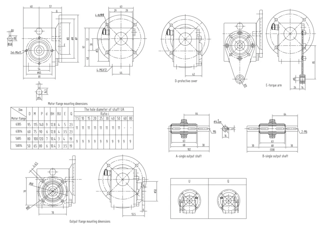 RDF-GMSS30 Stainless Steel Worm Reducer