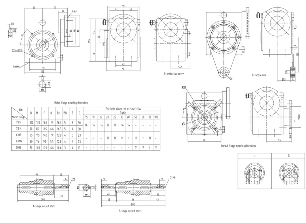 RDF-GMSS40 Stainless Steel Worm Reducer