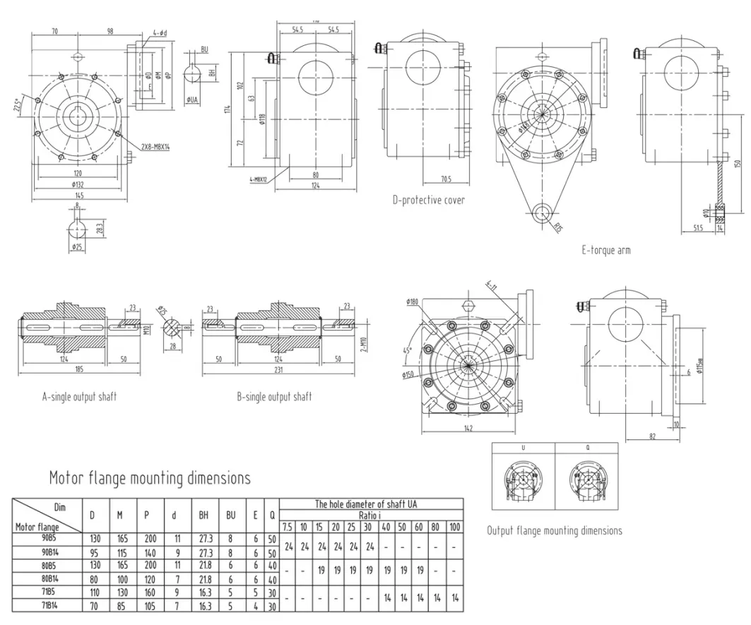 RDF-GMSS63 Stainless Steel Worm Reducer