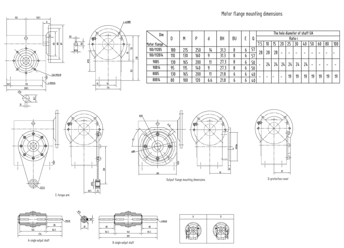RDF-GMSS90 Stainless Steel Worm Reducer