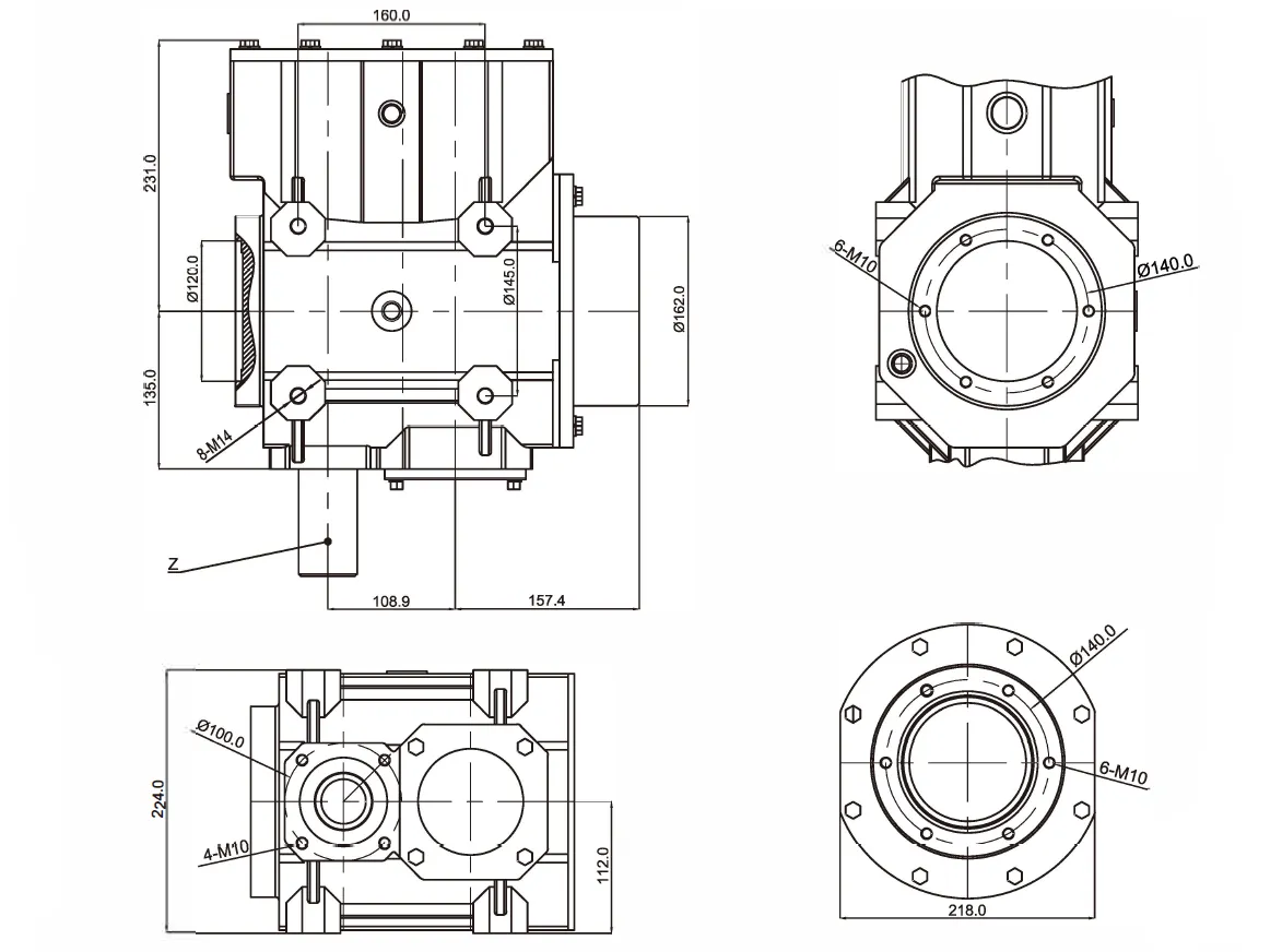 Grader Driven Rake Gearbox EP112 for Variable Speed Rotary Tillers and Beaters