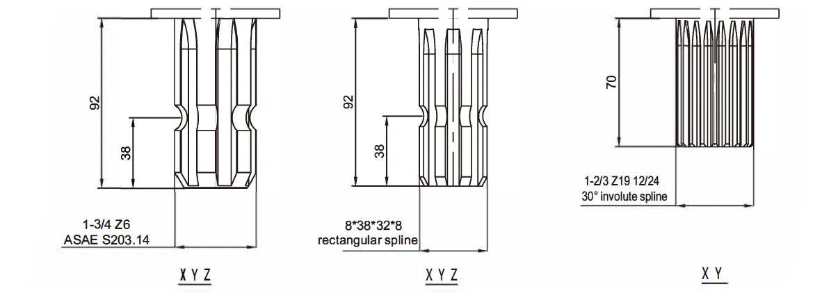 Grader Driven Rake Gearbox EP225 for Variable Speed Rotary Tillers and Beaters