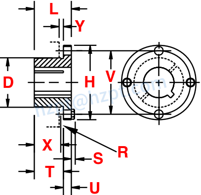 P1 Split Taper Bushings