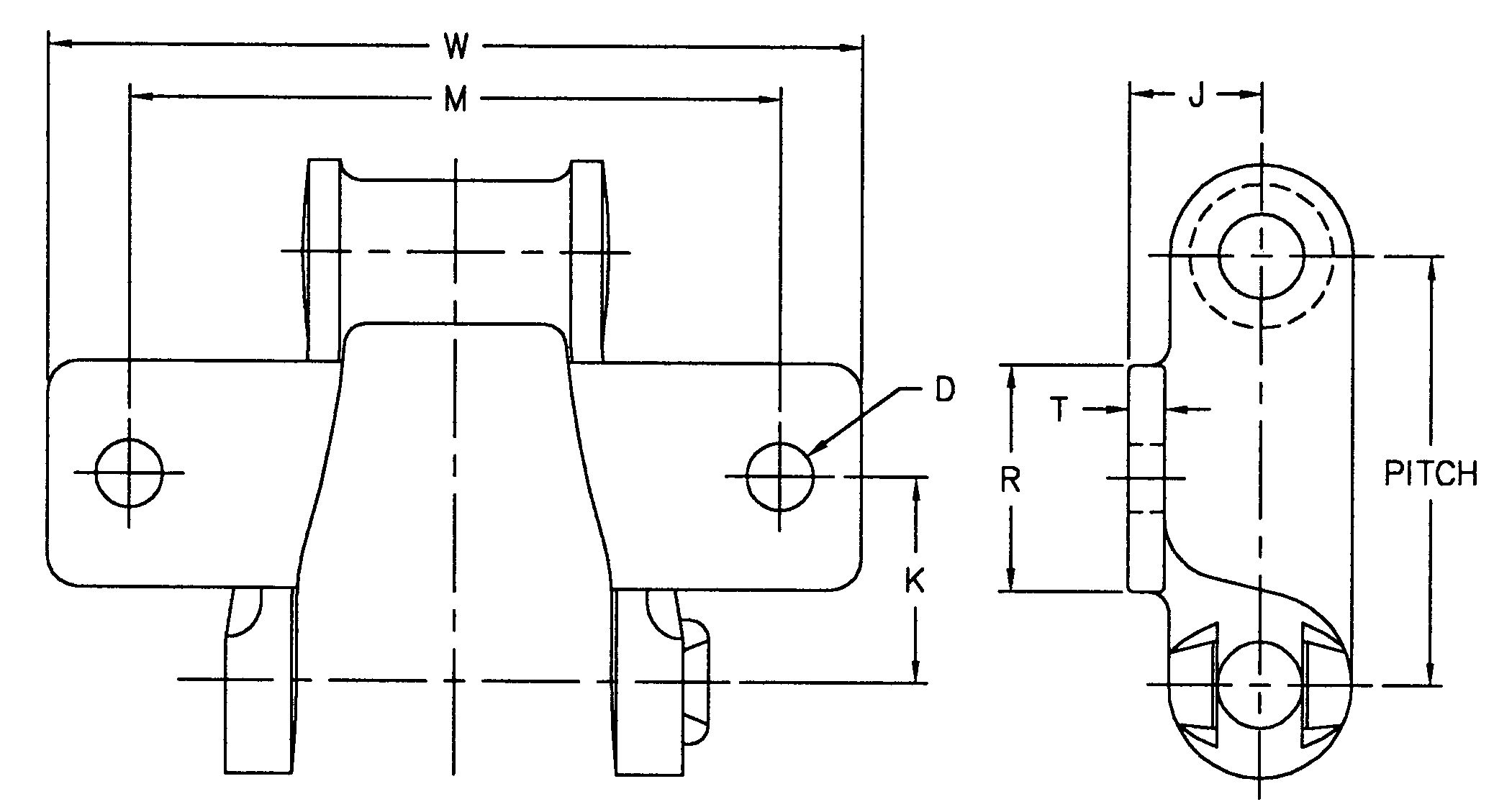 H Class Mill Chain with K1 Attachment H60-K1 H78-K1
