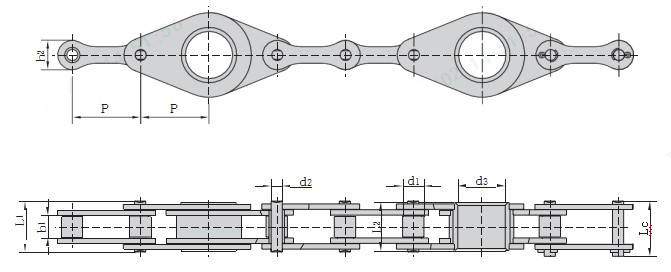 Agricultural Baler Conveyor Roller Chain For round balers