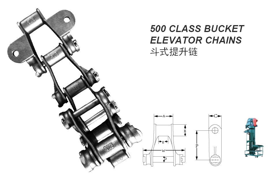 500 Class Bucket Elevator Chains