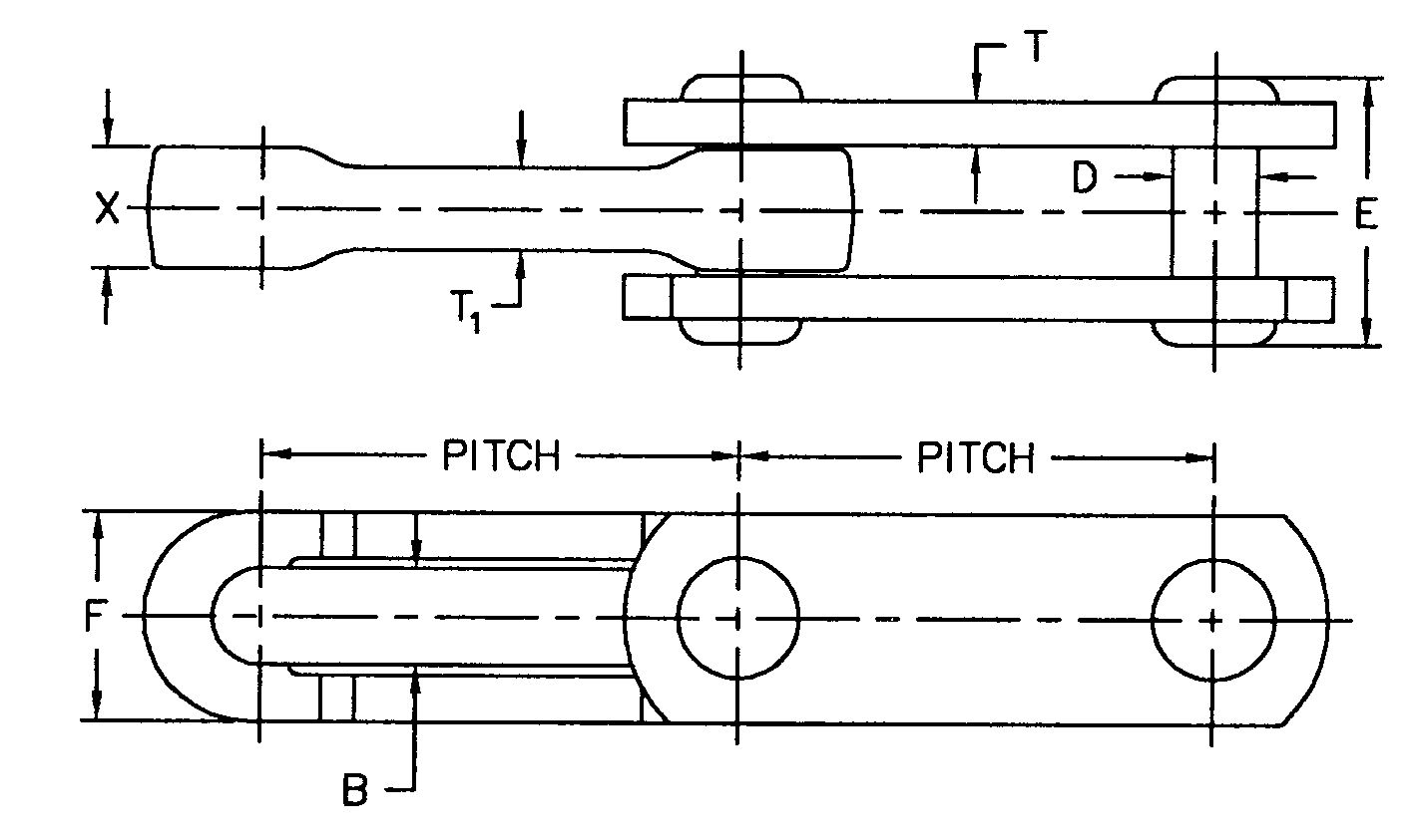 Rivetless Drop Forged Chain Bar Loop Chains With T Head Pin