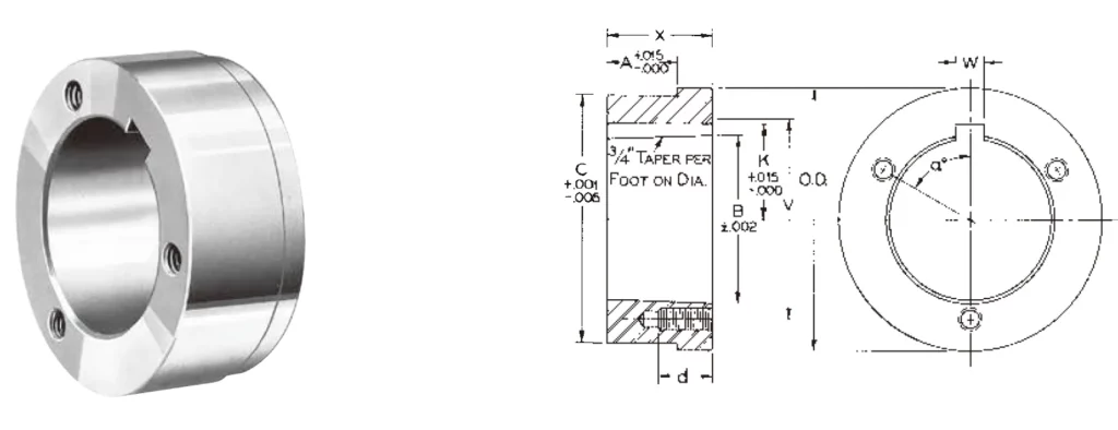 HB2 Steel Hubs for Split Taper Bushings
