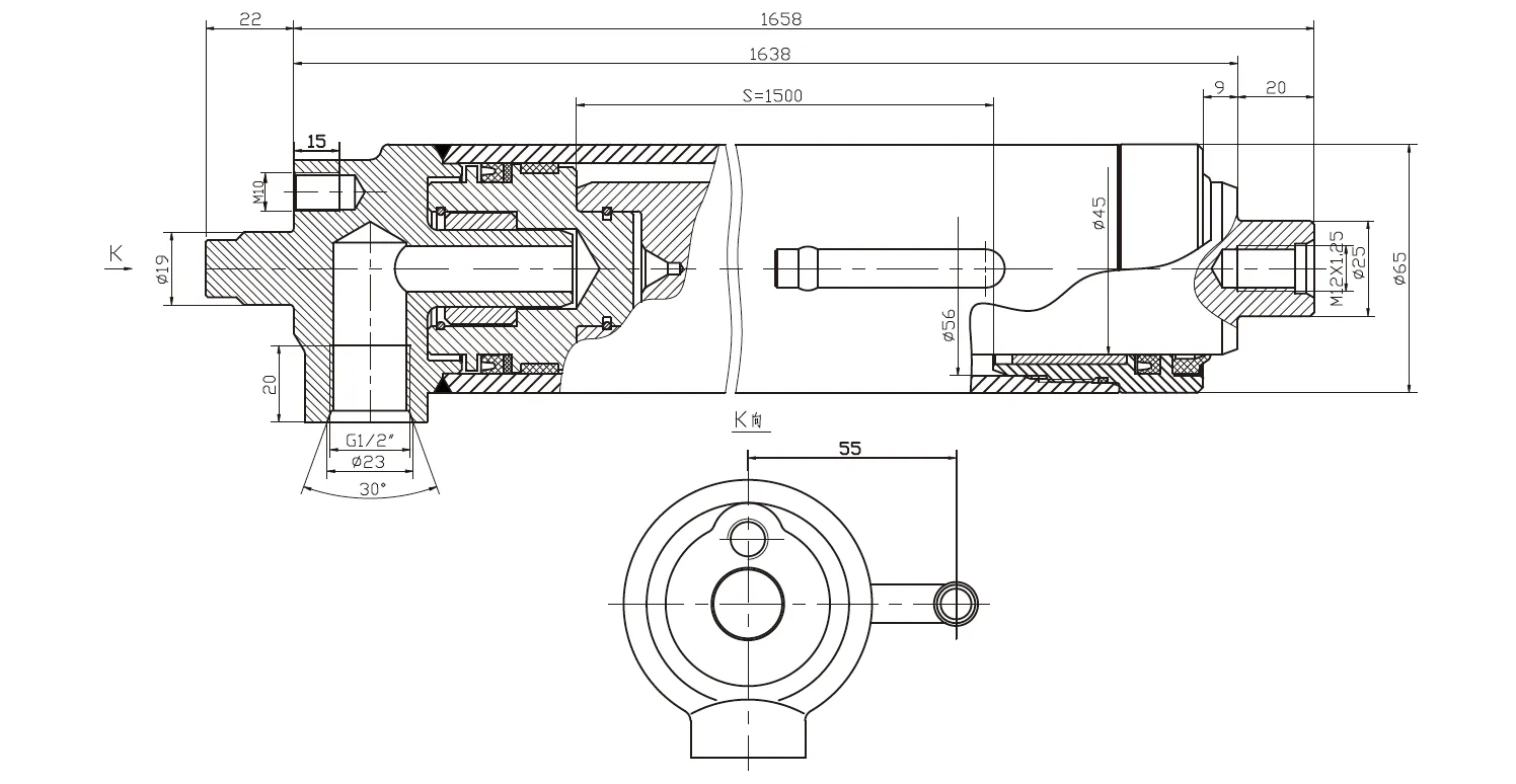 HCYY11112000 Forklift Lifting Cylinder