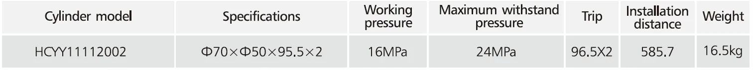 HCYY11112002 Forklift Steering Cylinder