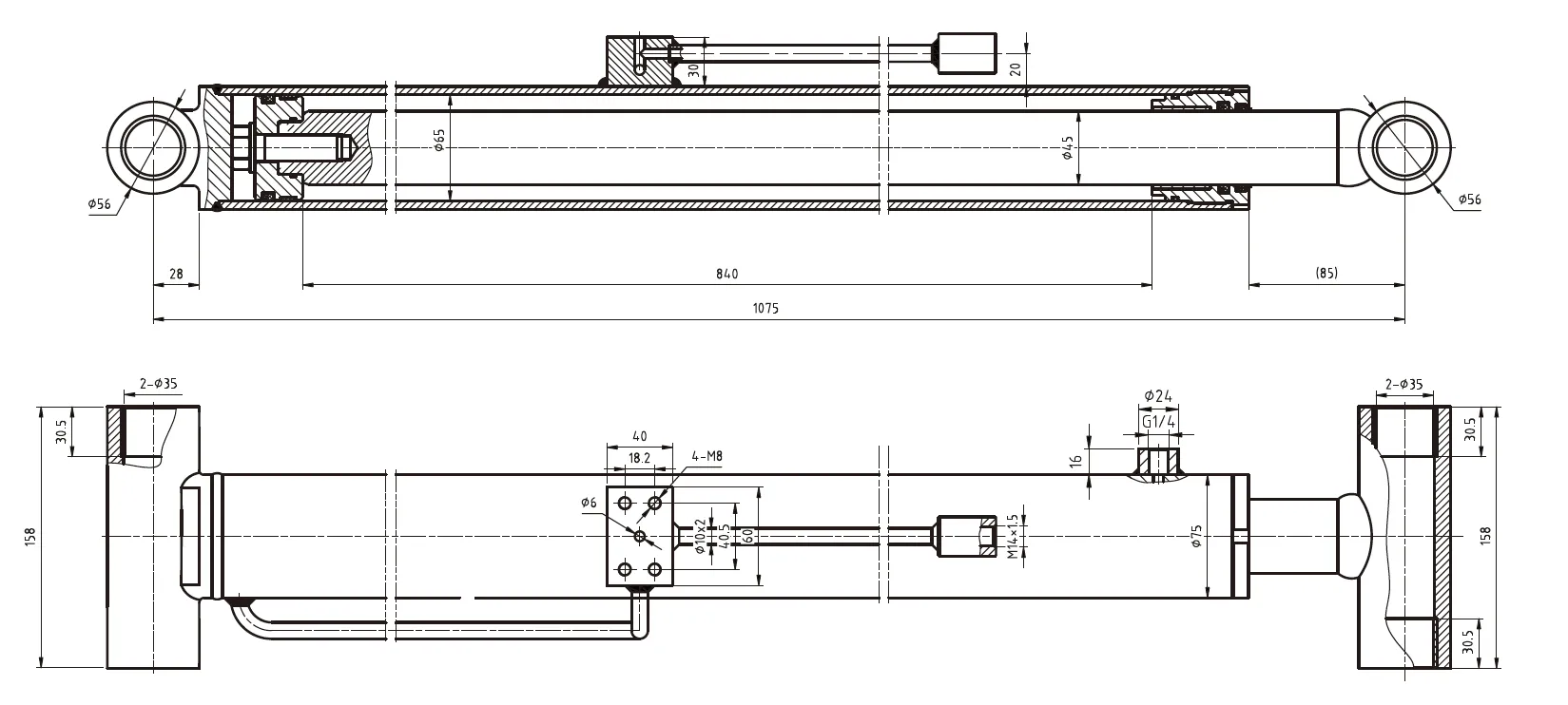 HCYY11112003 Lifting Cylinder For Aerial Work Vehicles