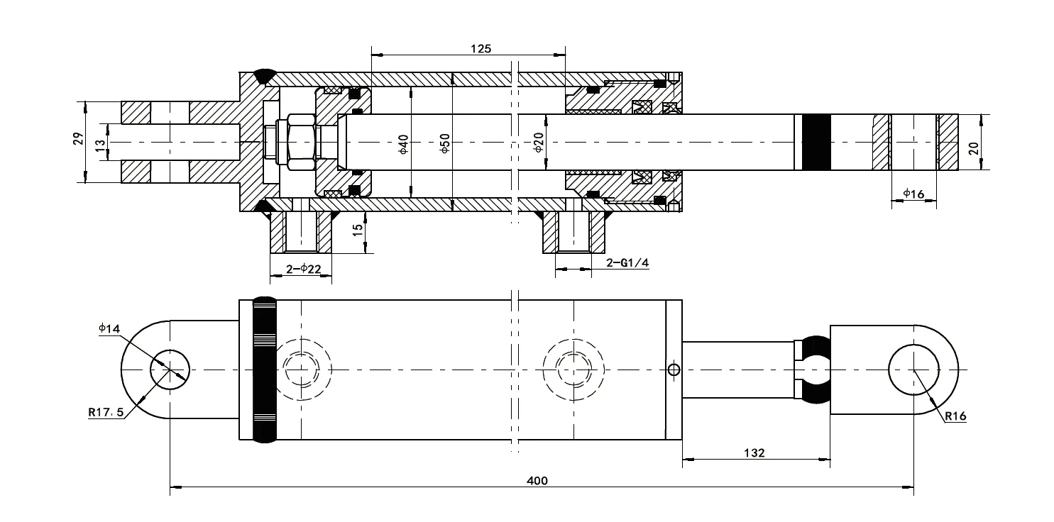 HCYY11112004 Steering Cylinder For Aerial Work Vehicles