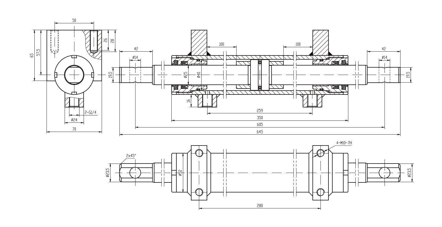 HCYY11112007 Steering Cylinder For Aerial Work Vehicles