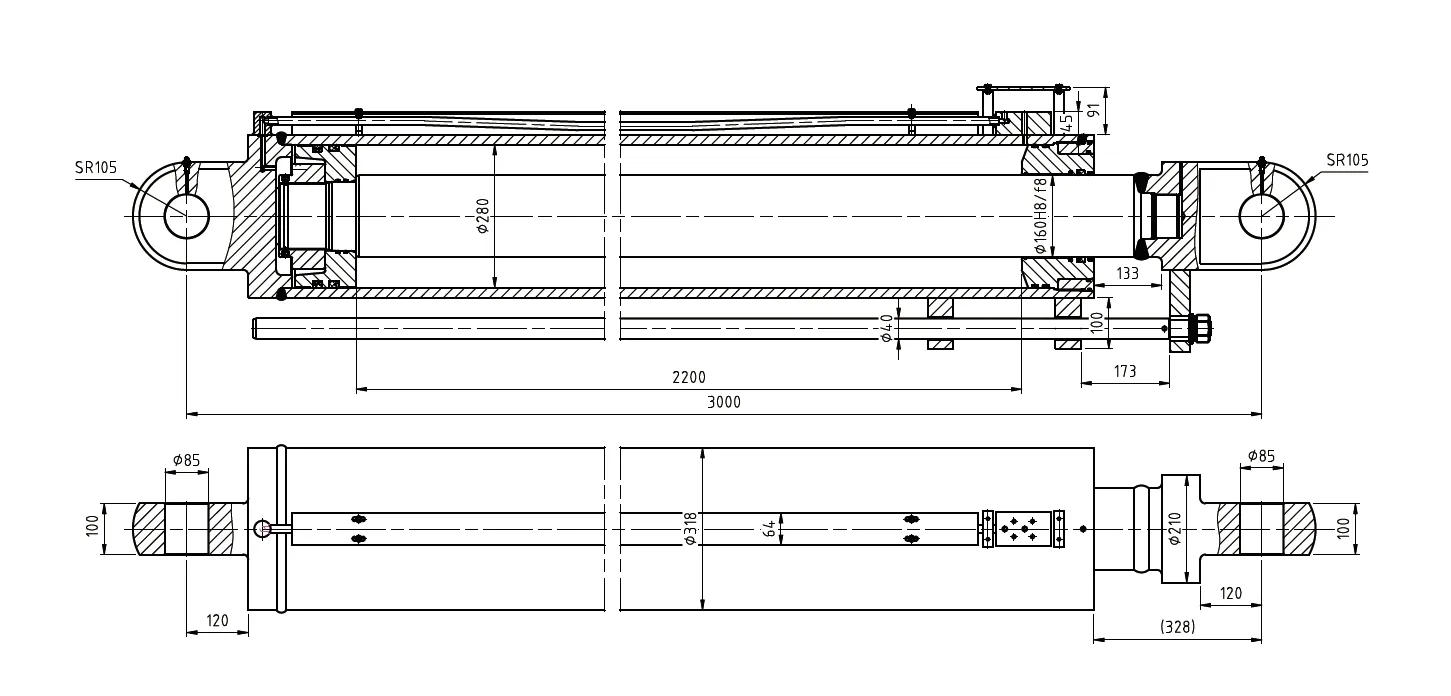 HCYY11112006 Lifting Cylinder For Aerial Work Vehicles
