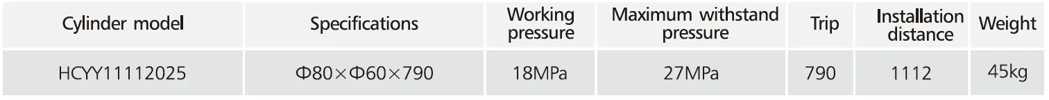 HCYY11112025 Front Cylinder For Frame Support For Truck Cranes