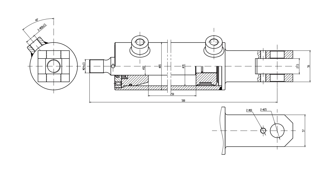HCYY11112028 Cylinder For Forklift Accessories