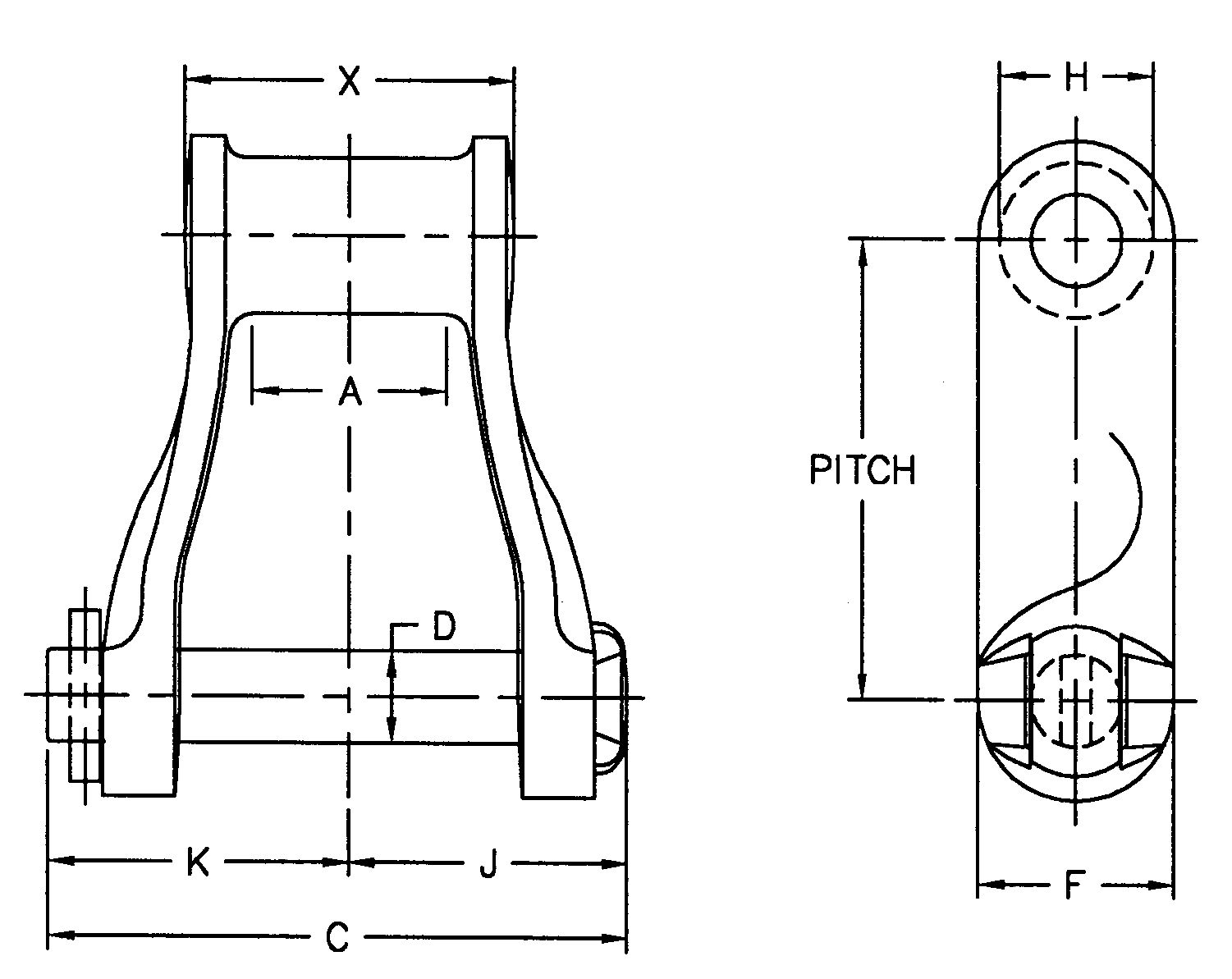 H Class Mill Chain H60 H74 H78 H79 H82 H87 H124