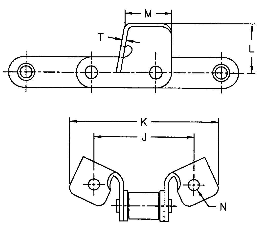 CA550HD Roller Chains With F13 F15 F16 Attachment