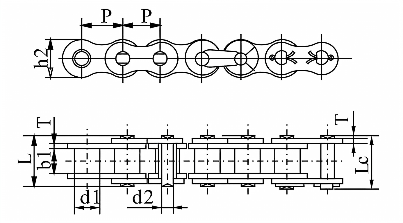 SS08AH-1/SS40H-1 Heavy Duty Series Stainless Steel Roller Chains