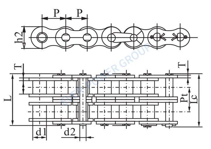 SS12AH-2/SS60H-2 Heavy Duty Series Stainless Steel Roller Chains