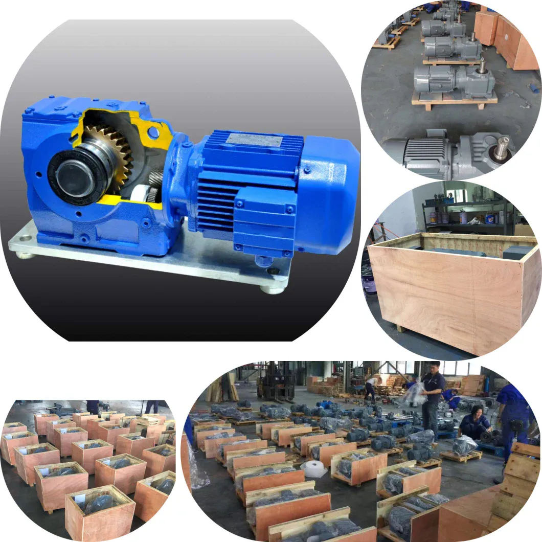 SF Series Solid Shaft Helical Worm Gearbox with Flange Mounted