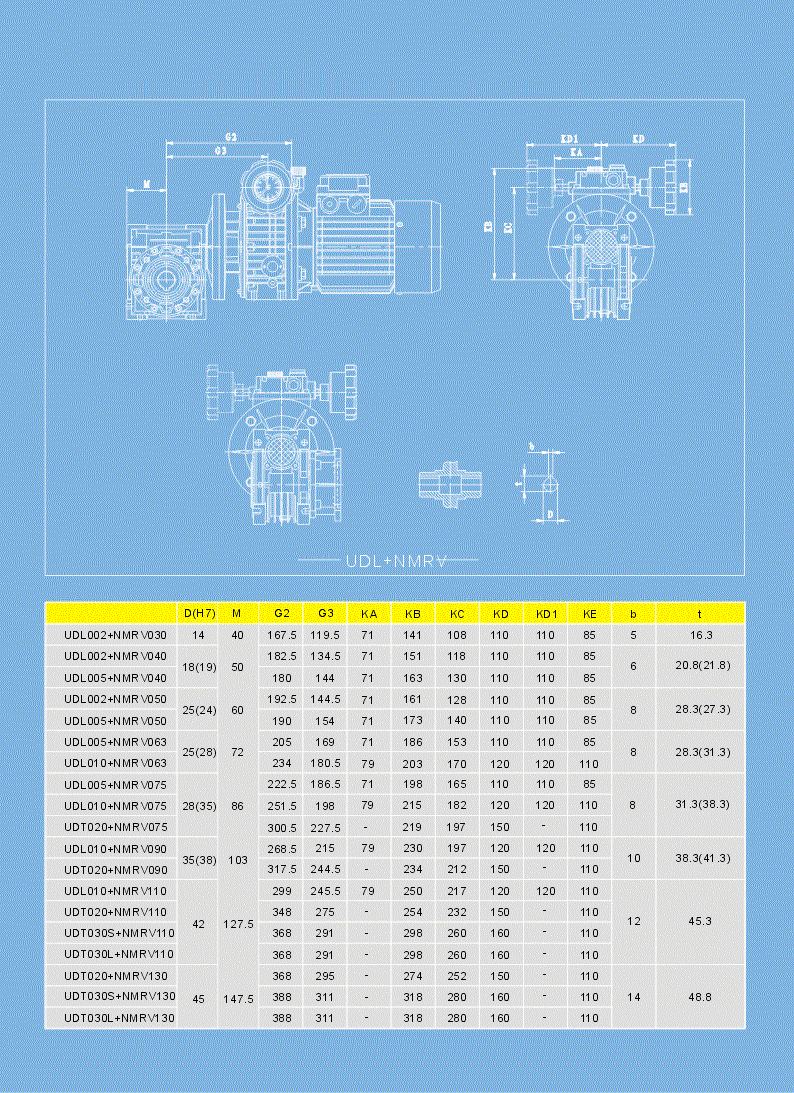 Combination of Reducer and Variators