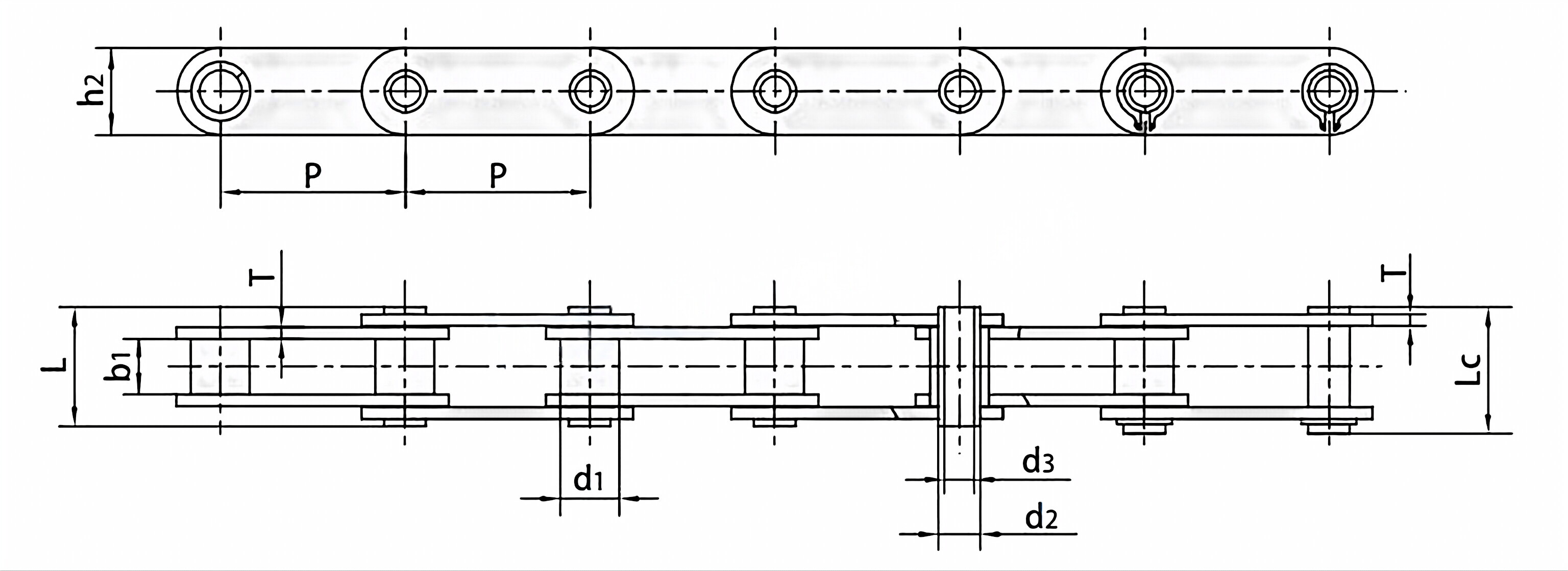 Hollow Pin Roller Chains