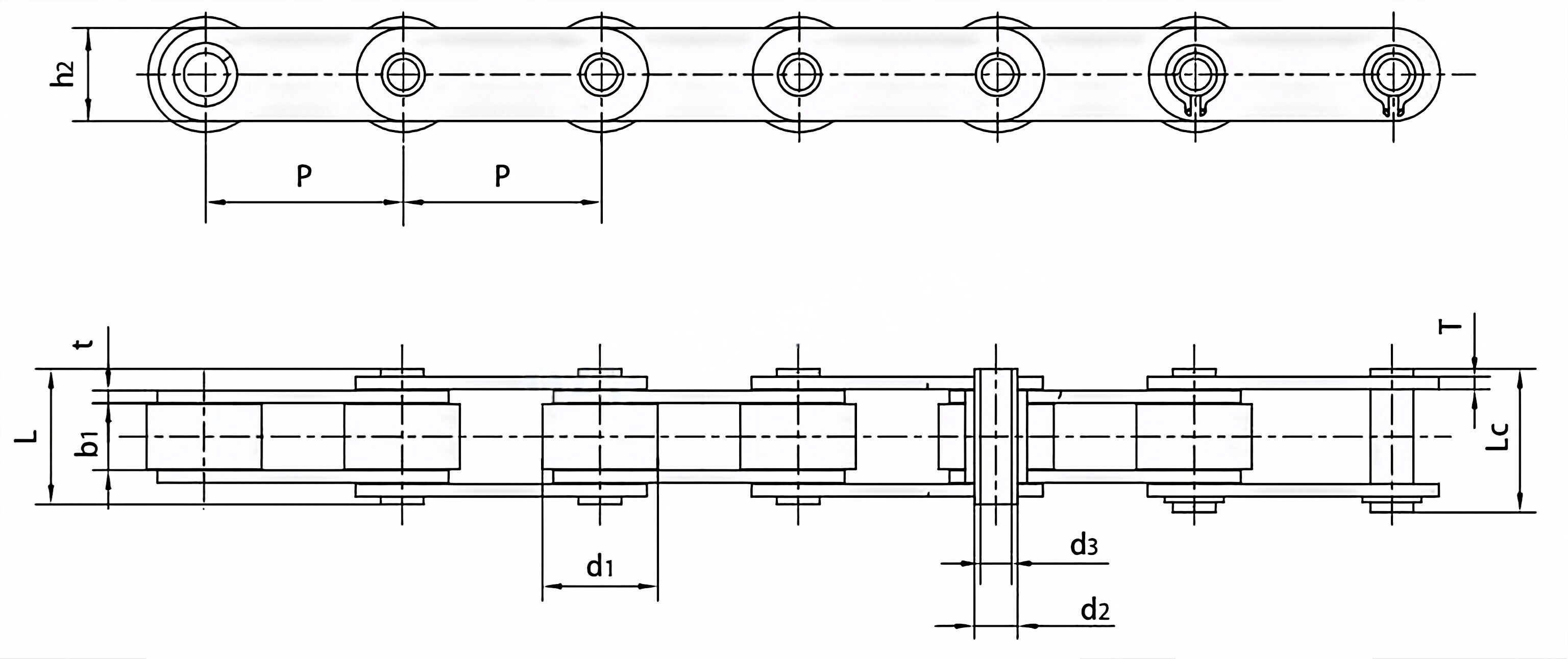Hollow Pin Roller Chains
