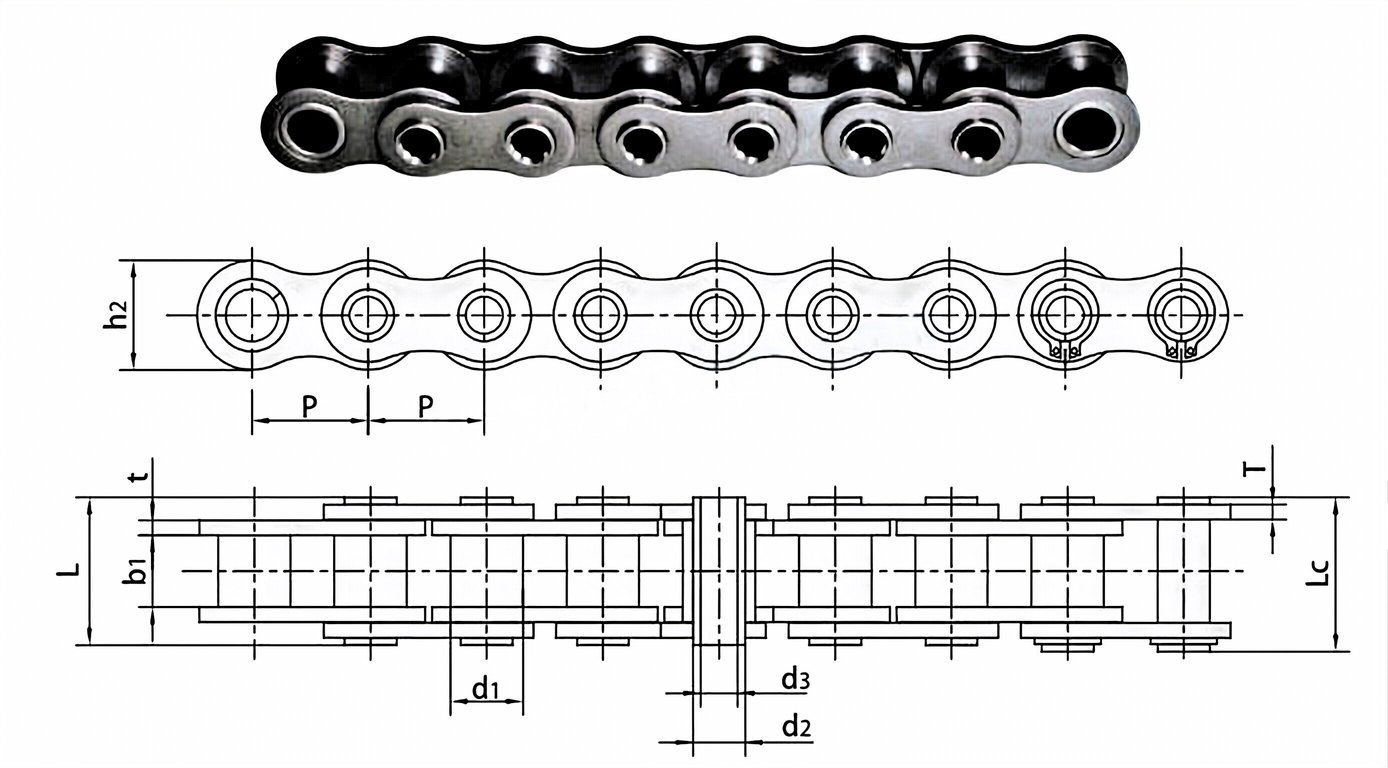 Hollow Pin Roller Chains