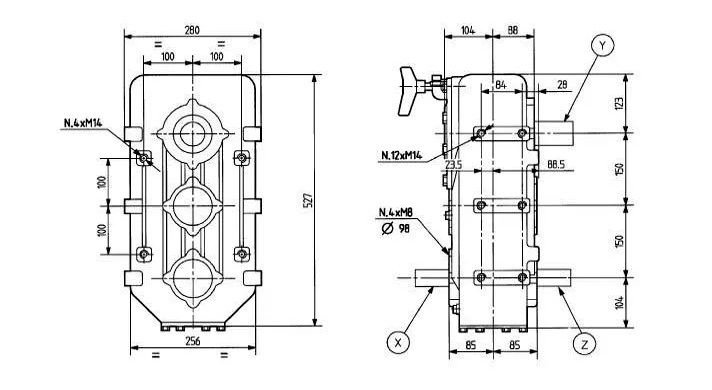 Feed Mixer Machines Gearboxes - Replacement of Comer Code D-732A 1:1/1.41:1
