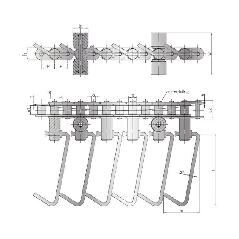 Stainless Steel Conveyor Chain for Sausage/Hot Dog Production