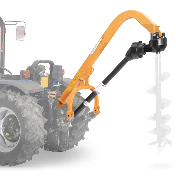 6 Inch Compact Post Hole Auger for Tractor 3 Point Post Hole Diggers with 2" Round Shaft