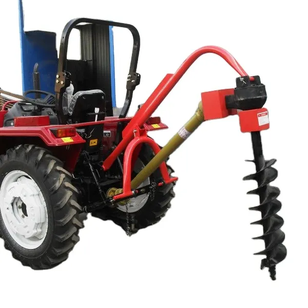 6 Inch Compact Post Hole Auger for Tractor 3 Point Post Hole Diggers with 2" Round Shaft