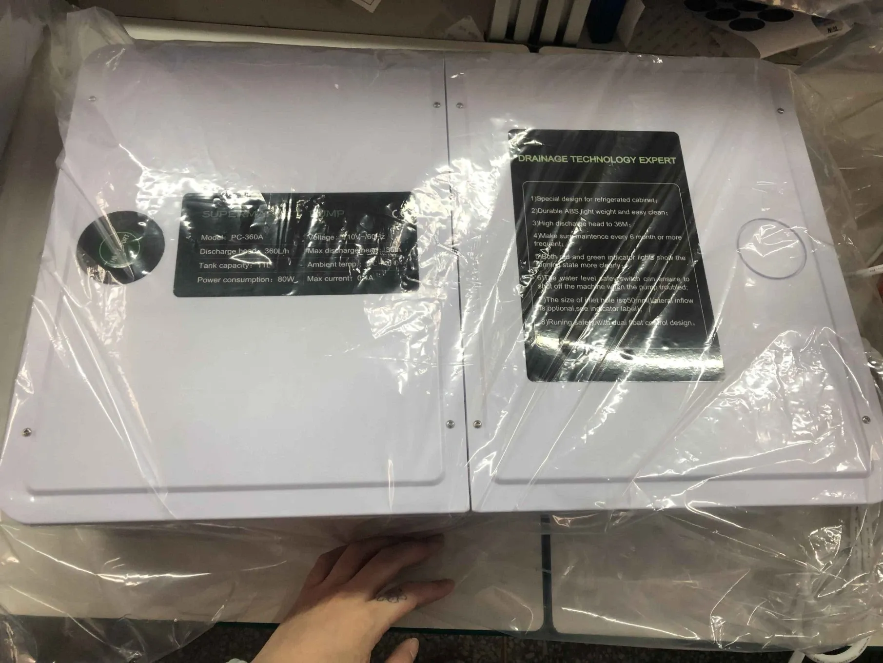 Supermarket Condensate Pump PC-360A for Supermarket Refrigerated Display Cabinets