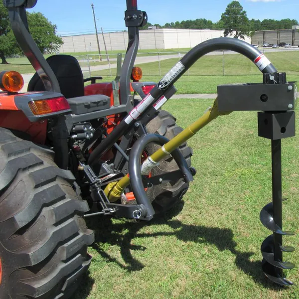 6 Inch Compact Post Hole Auger for Tractor 3 Point Post Hole Diggers with 2" Round Shaft