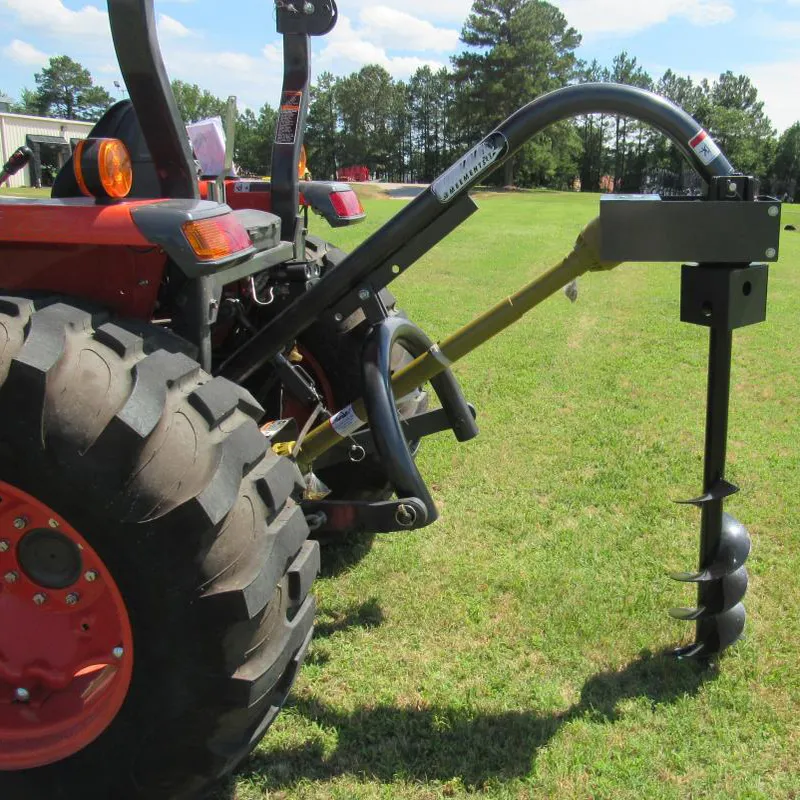 6 Inch Compact Post Hole Auger for Tractor 3 Point Post Hole Diggers with 2" Round Shaft