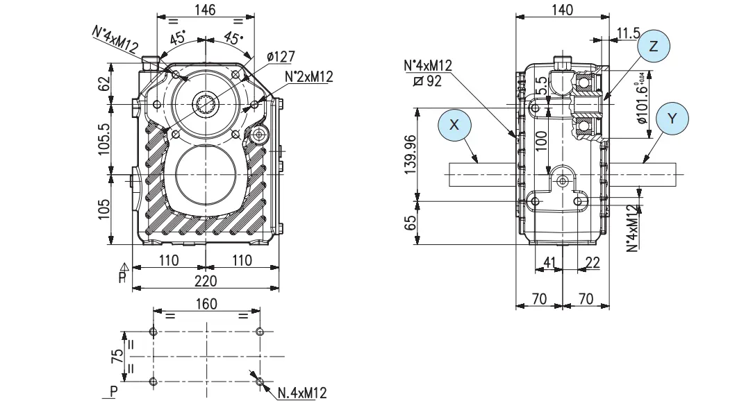 Hydraulic Cutter Gearbox - Replacement of Comer Code A-649A
