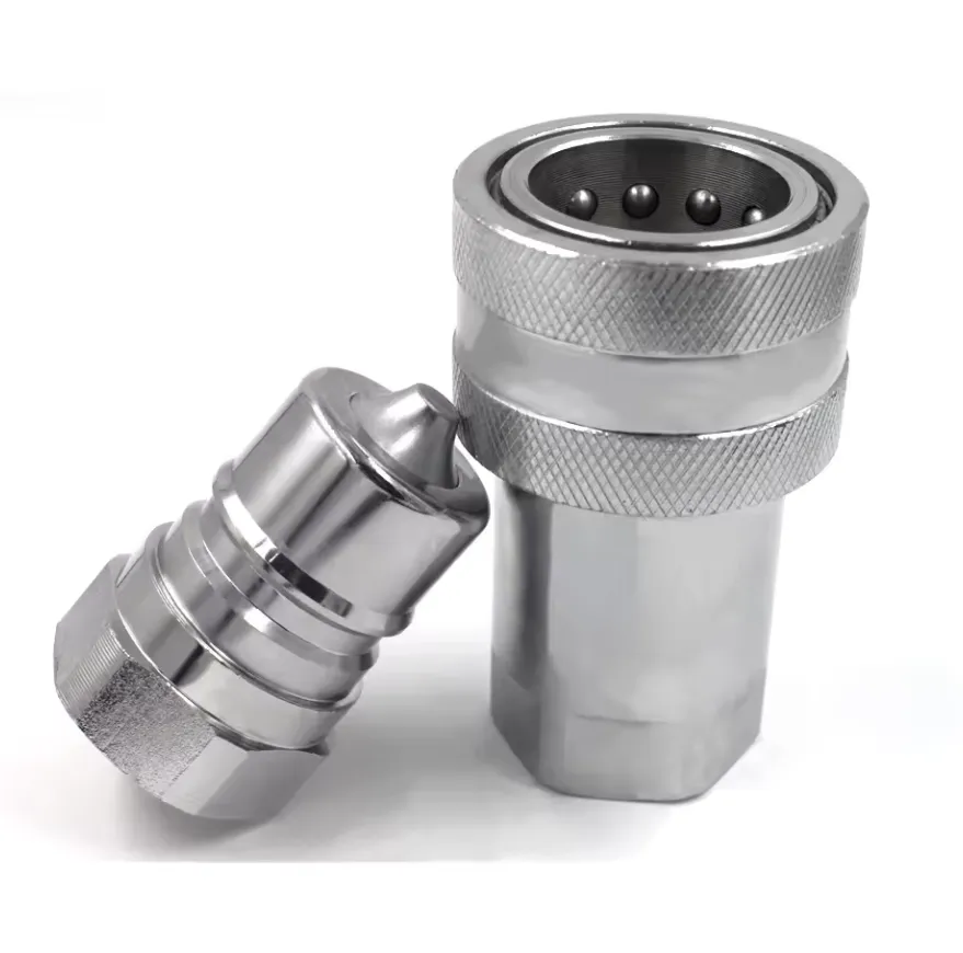 ISO-7241-B 1/4 inch BSP/NPT Thread Female/Male Steel/Bass Hydraulic Hose Quick Disconnect Couplers