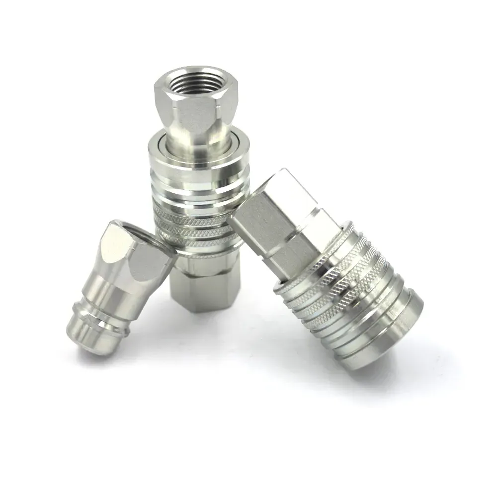 KZF 1/4 inch BSP/NPT Thread 304/316 Hydraulic Quick Release Connectors & Stainless Steel Hydraulic Couplings