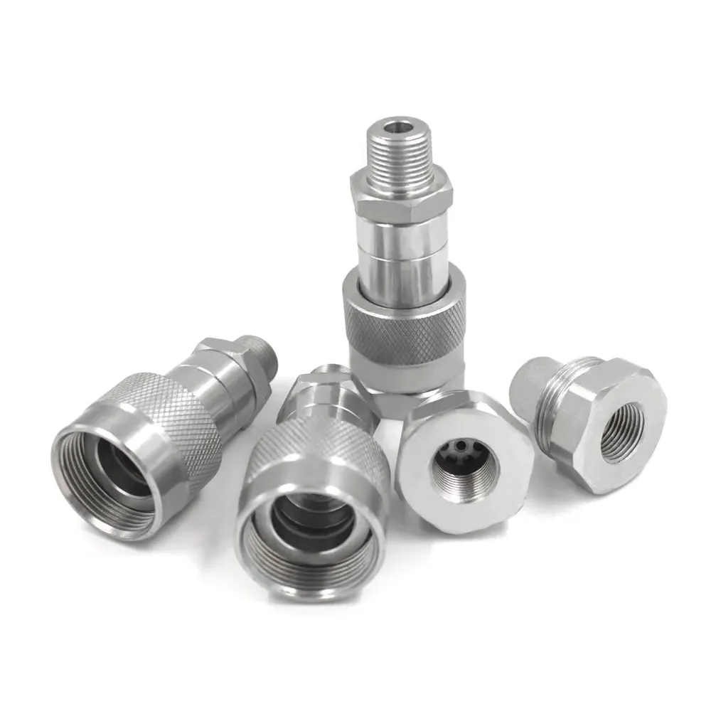 KZE-B 3/8 inch ball valve NPT/BSP Threaded locked type 10000PSI/700BAR high pressure hydraulic disconnect couplings for jack