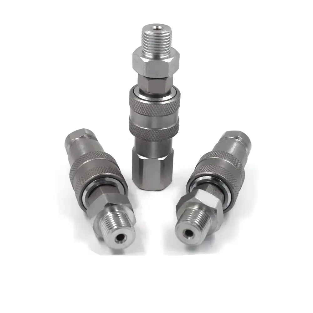 KZF 1/2 inch BSP/NPT Thread female /male 304 stainless steel quick release hydraulic connectors