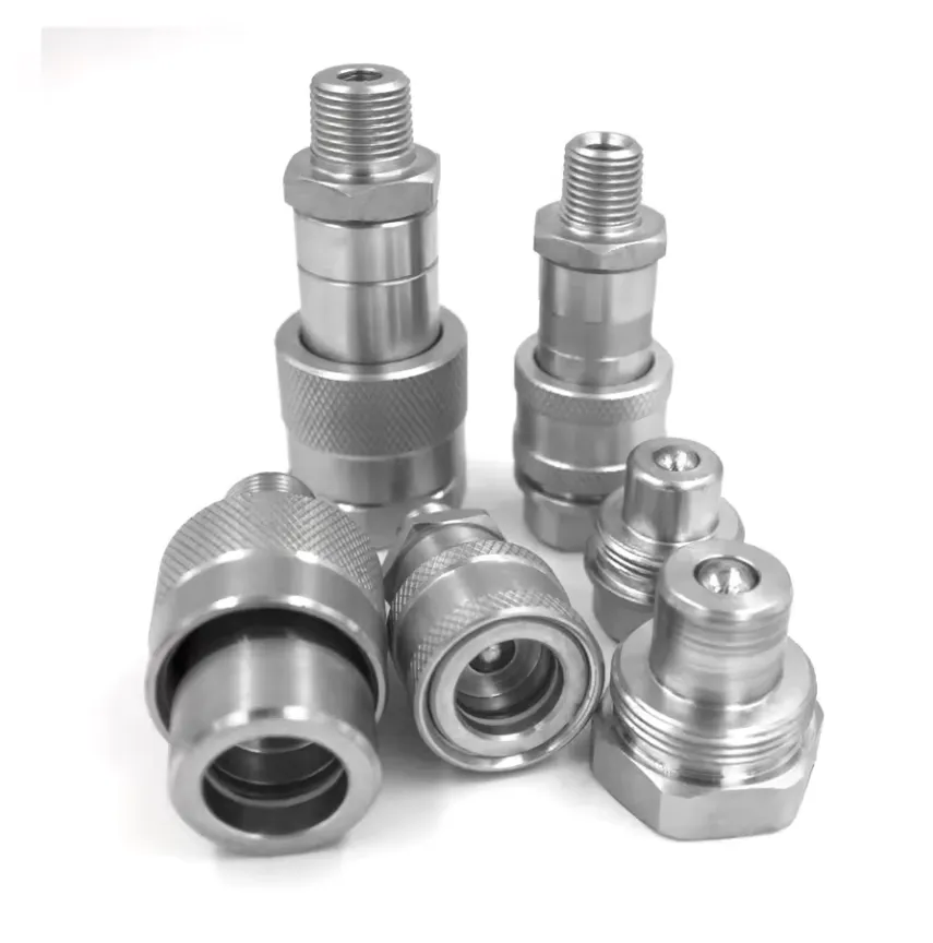 (ISO16028) Flat Face 3/8 Inch BSP/NPT Thread Steel/Stainless Steel Quick Connect Fluid Coupling & Flat Faced Hydraulic Coupler