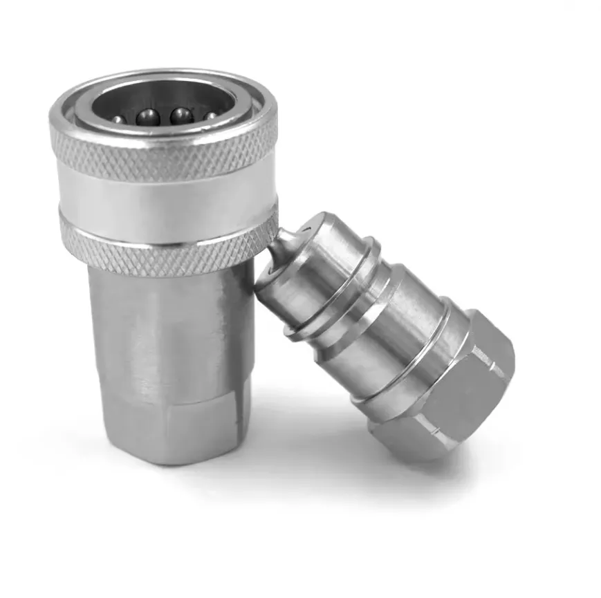 ISO-7241-A 1/2 inch Stainless Steel/Steel BSP/NPT Thread Quick Disconnect Hydraulic Hose Fittings & Excavator Quick Coupler