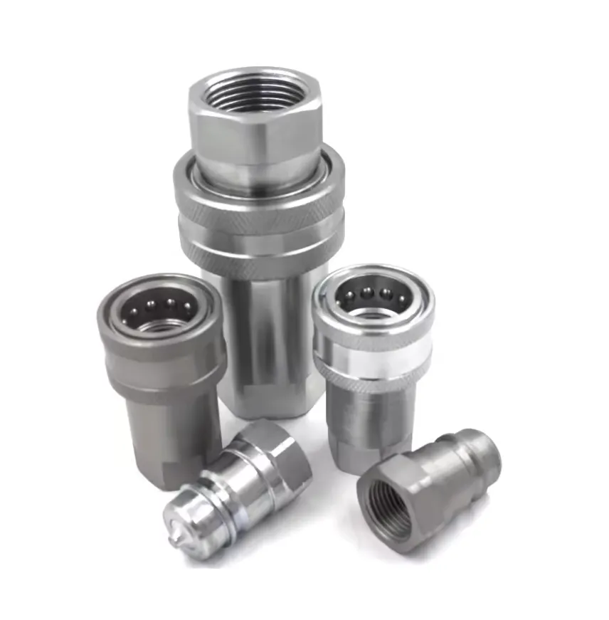 ISO-7241-A 1/2 inch Stainless Steel/Steel BSP/NPT Thread Quick Disconnect Hydraulic Hose Fittings & Excavator Quick Coupler