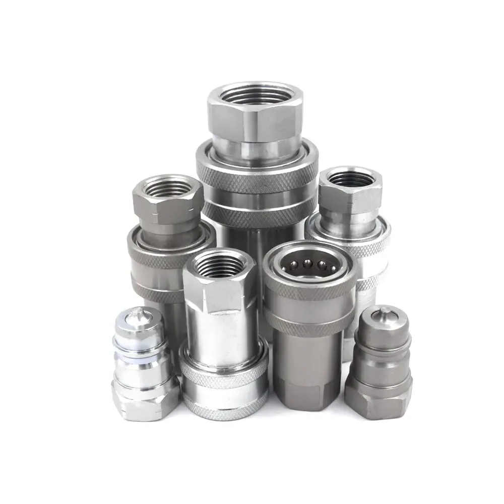 KZF 1/4 inch BSP/NPT Thread Female /Male 304 Stainless Steel Hydraulic Quick Connect Couplings