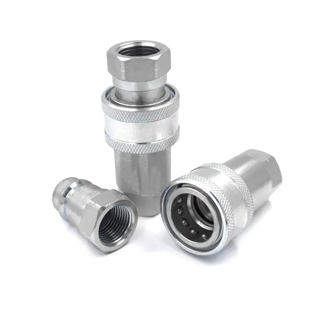 KZF 1 inch BSPT/BSPP/NPT Thread female /male 304 stainless steel types of hydraulic quick couplers