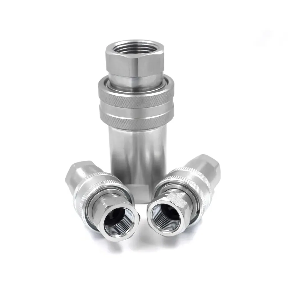 ISO-7241-A 3/4 inch Stainless Steel/Steel BSP/NPT Quick Release Hose Connector & Quick Disconnect Hydraulic Couplers